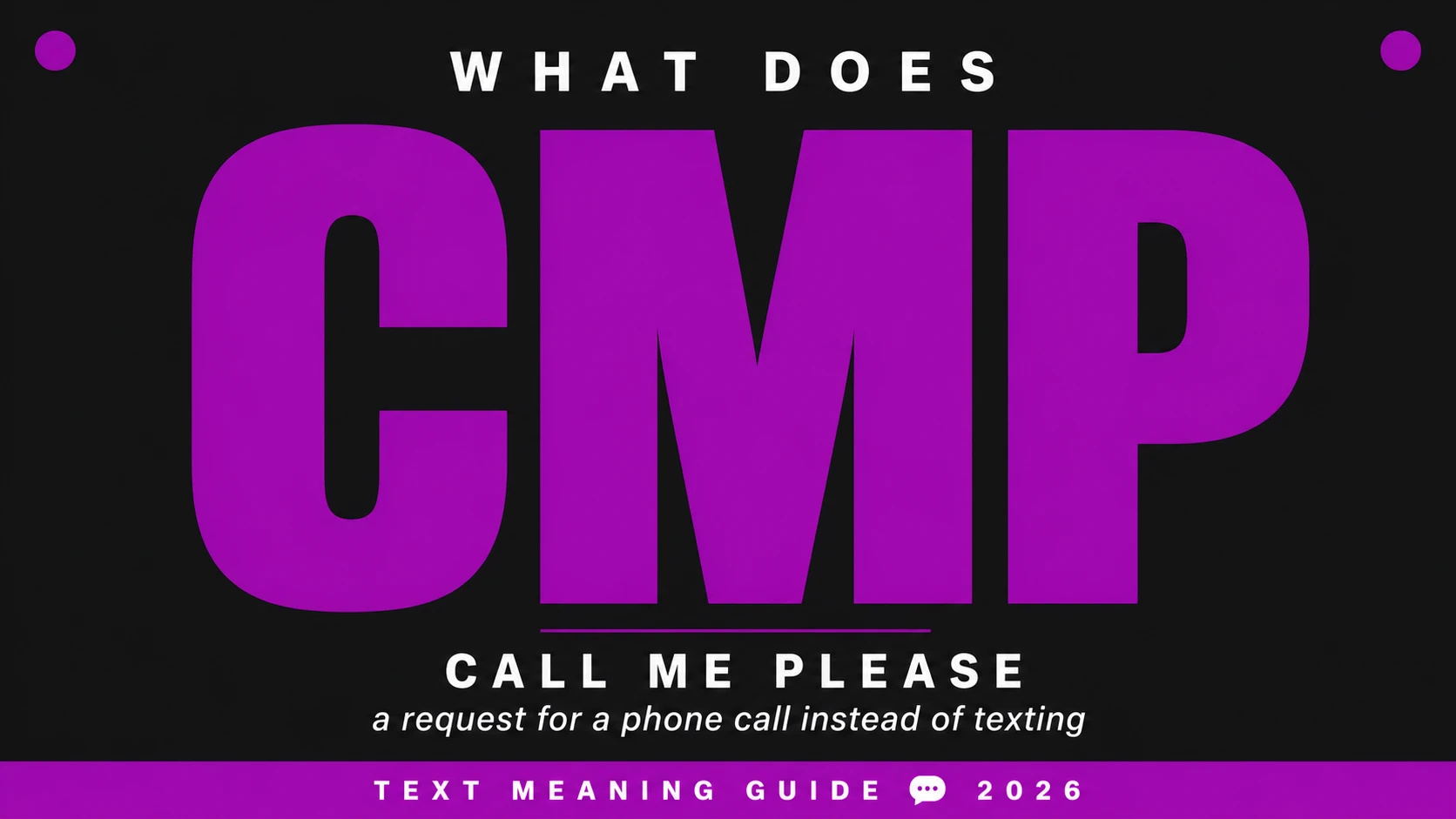 What Does Cmp Mean In Text