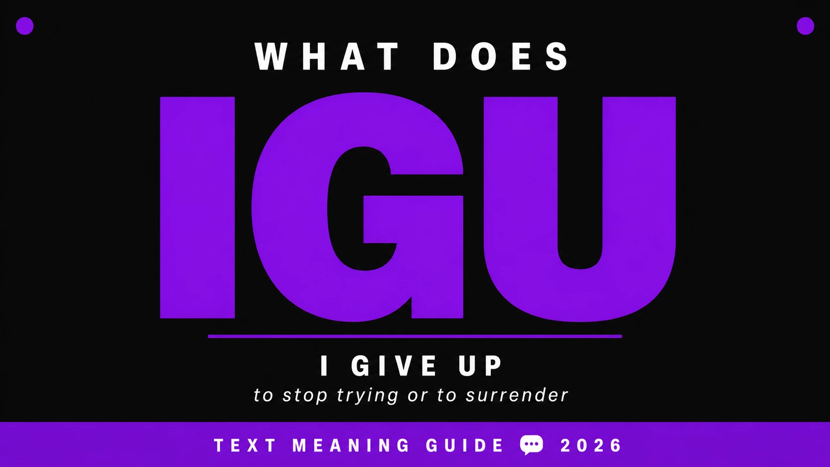 What Does Igu Mean In Text