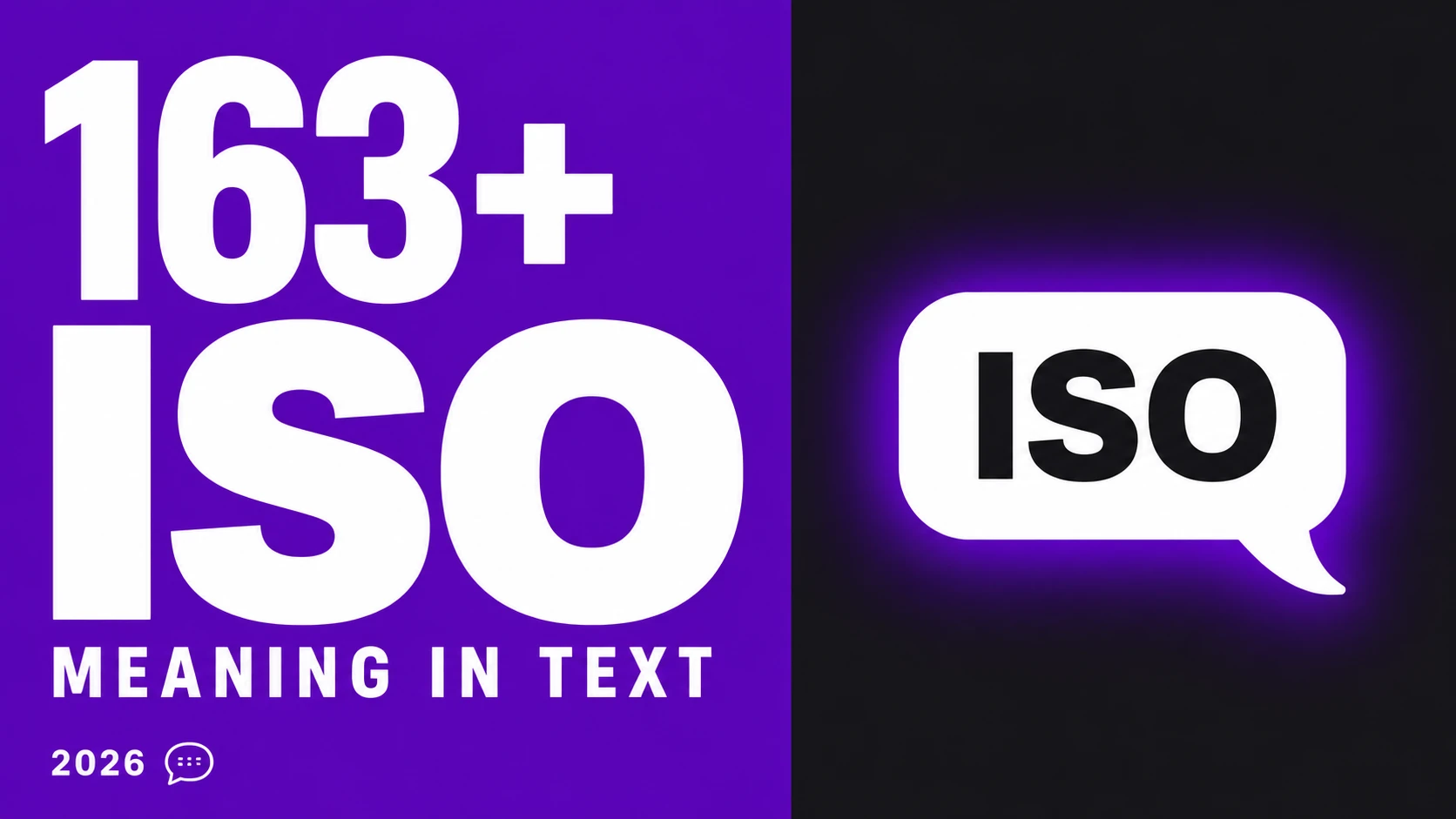 What Does Iso Mean In Text