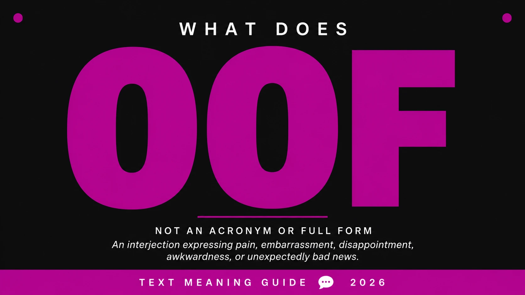 What Does Oof Mean In Text