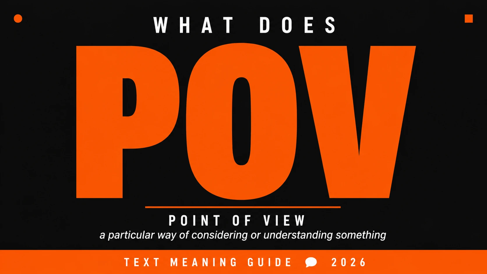 What Does Pov Mean In Text