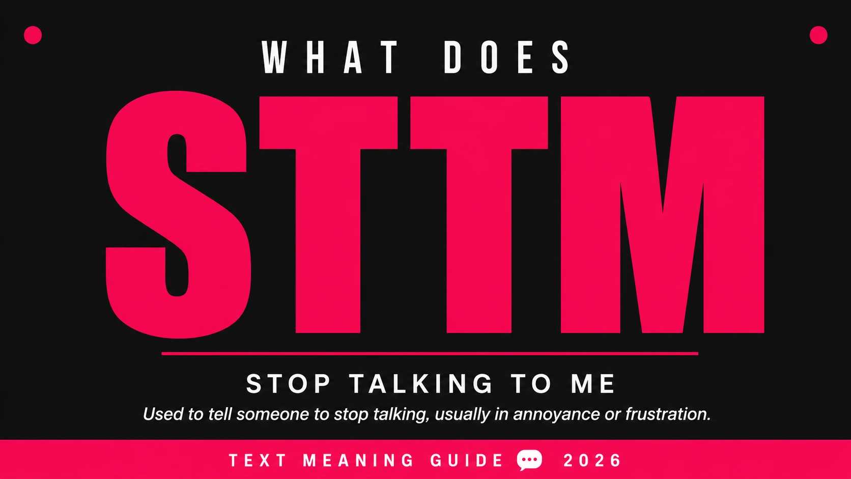 What Does Sttm Mean In Text