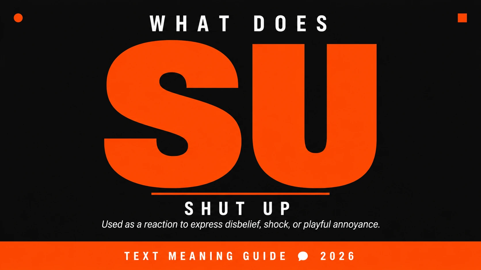 What Does Su Mean In Text