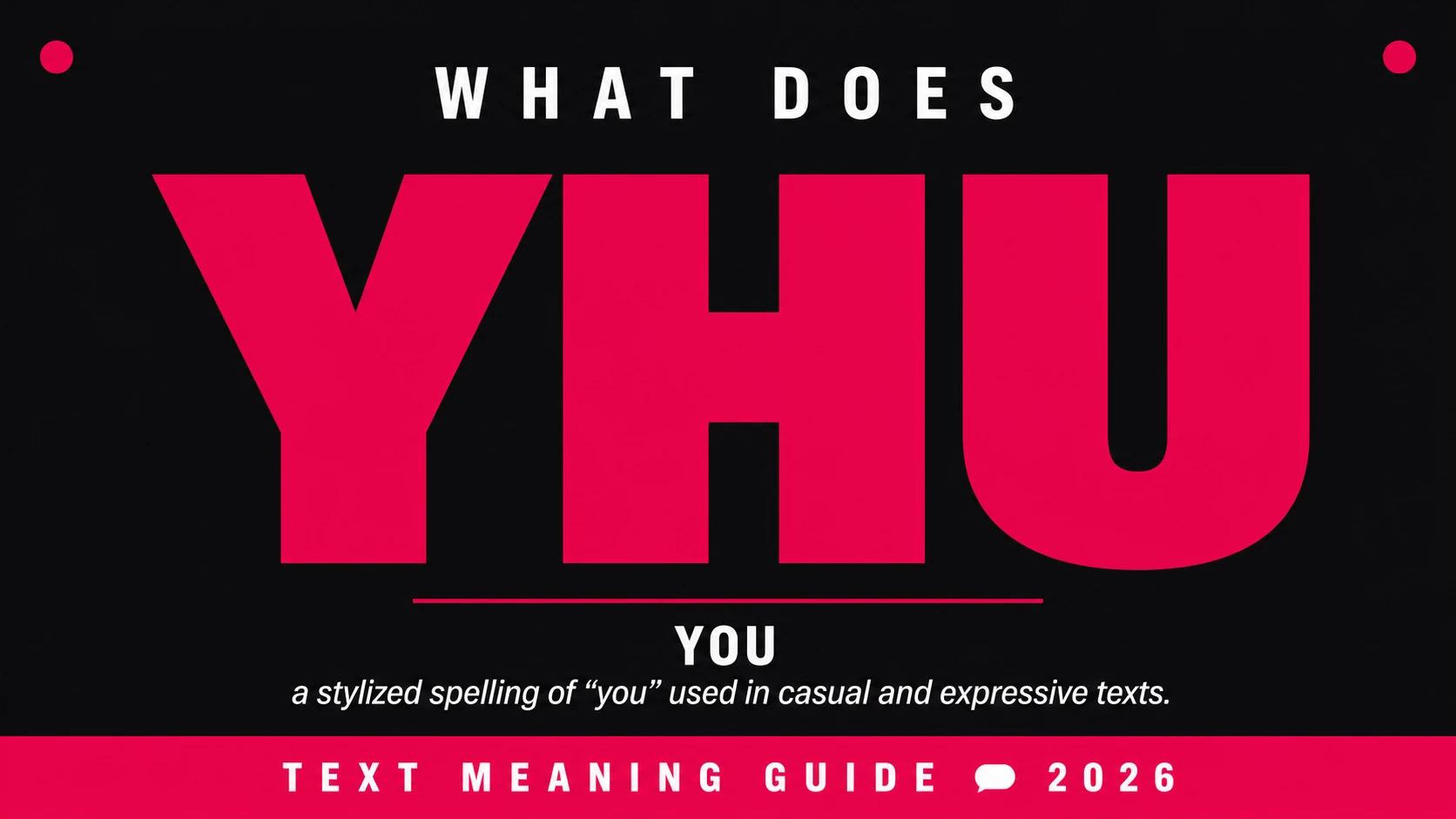 What Does Yhu Mean In Text What Does Yhu Mean In Text