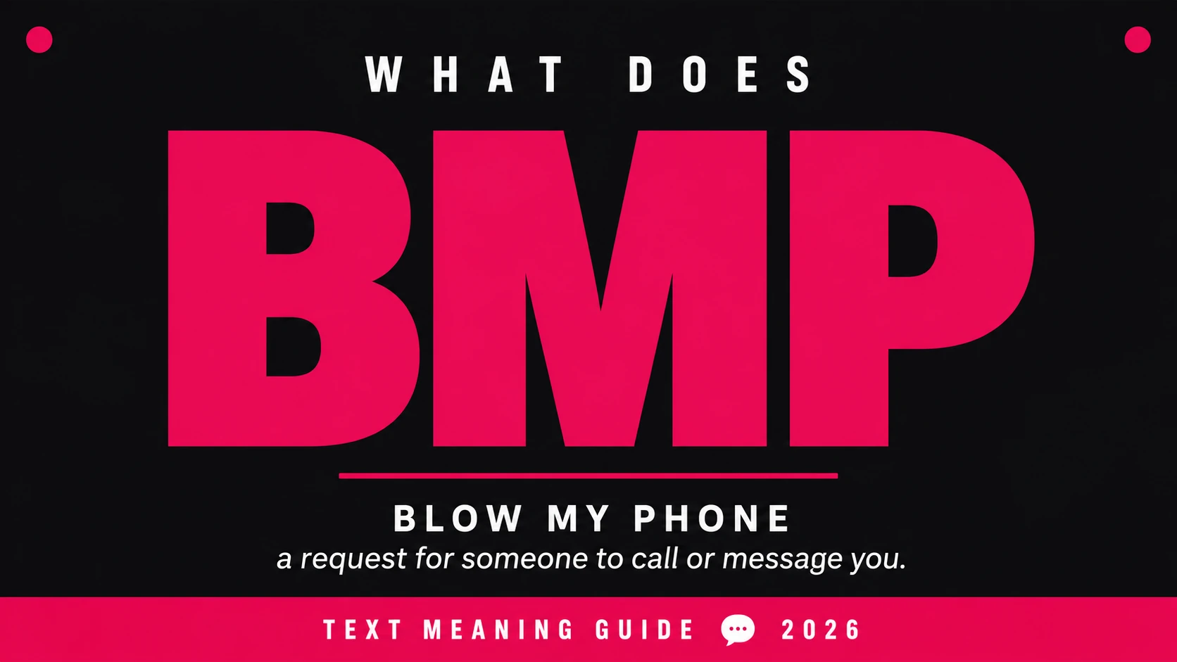 What Does Bmp Mean In Text
