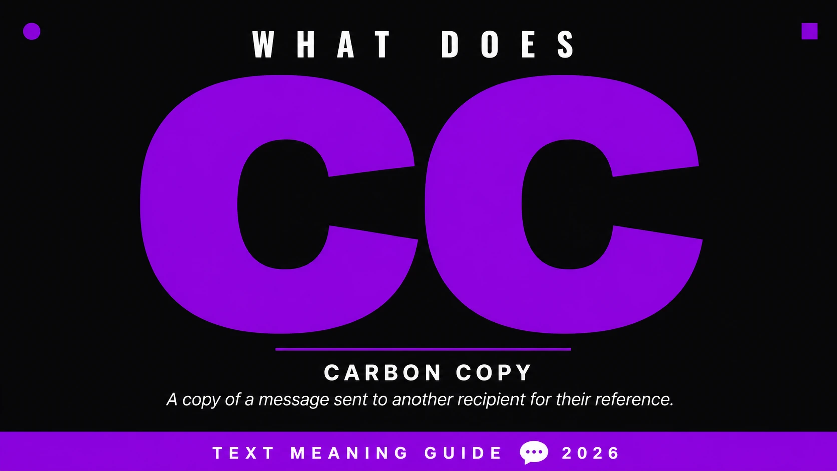 What Does Cc Mean In Text
