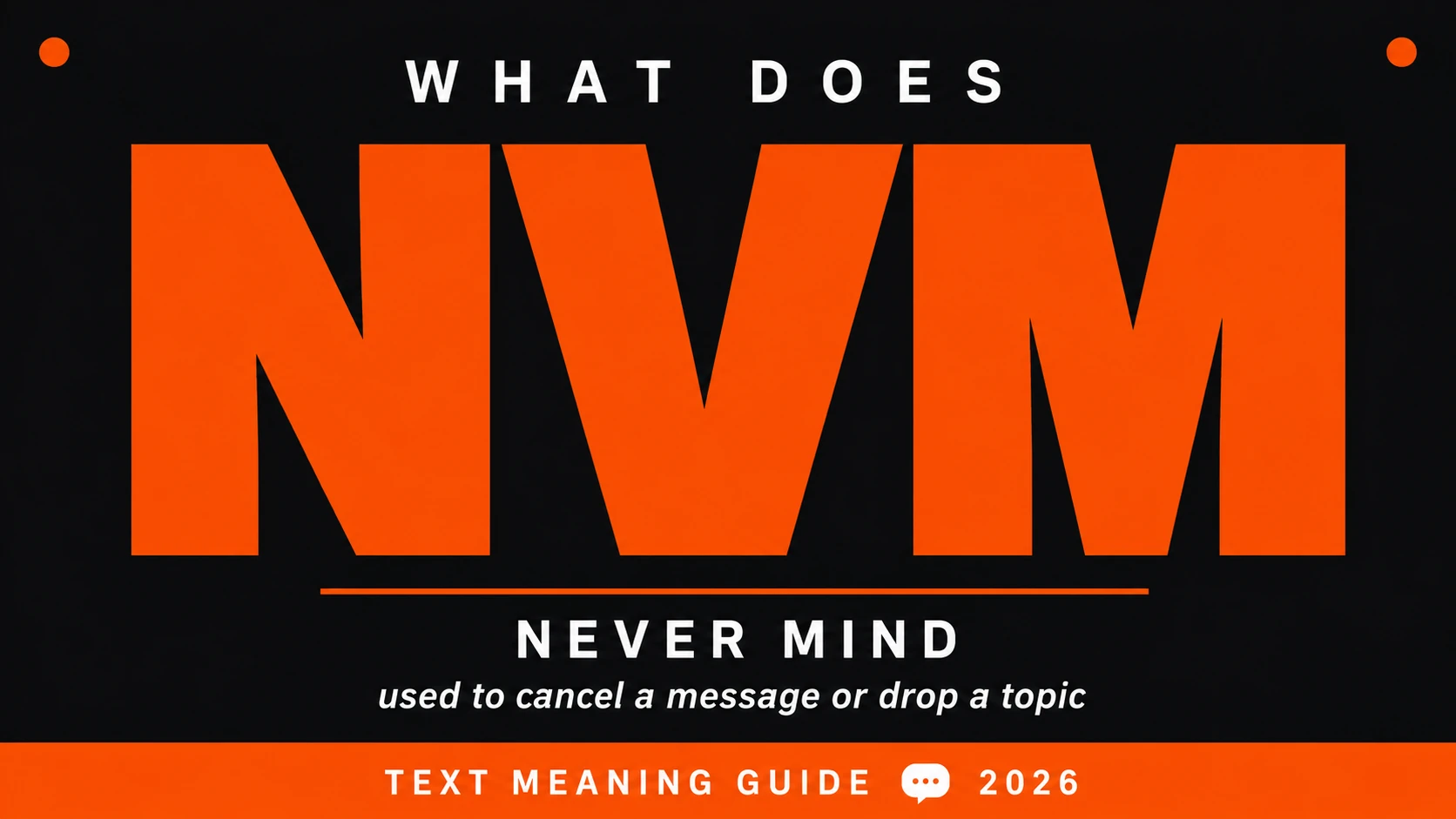 What Does Nvm Mean In Text