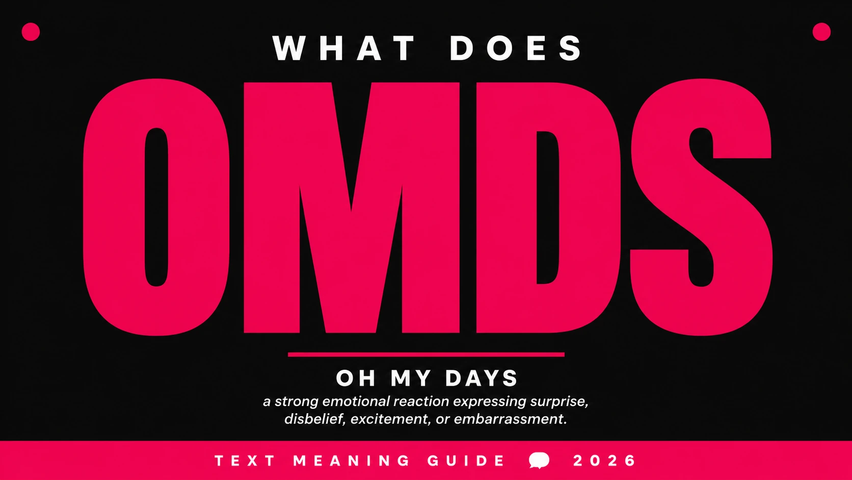 What Does Omds Mean In Text