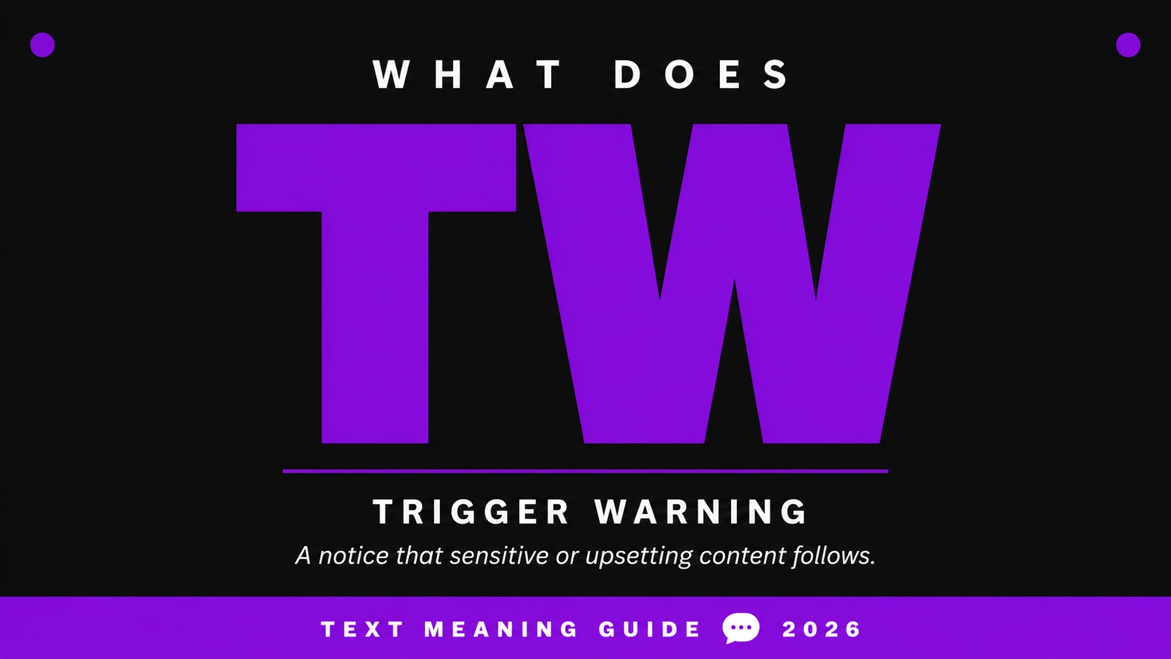 What Does Tw Mean In Text