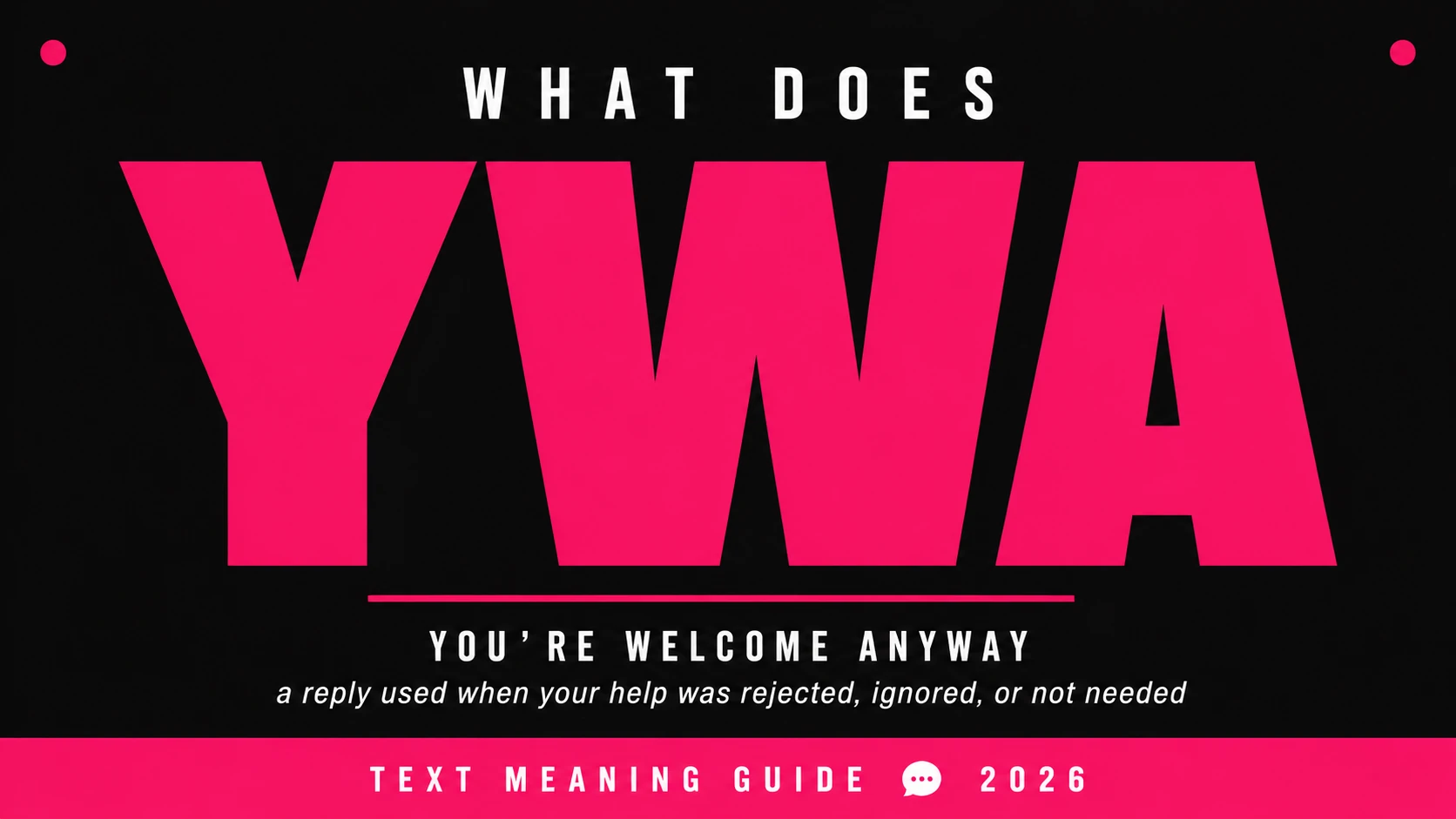 What Does Ywa Mean In Text What Does Ywa Mean In Text