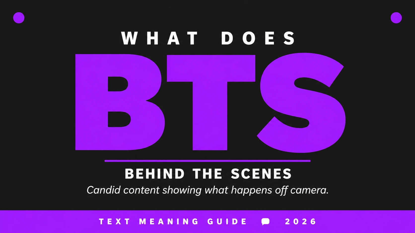 What Does Bts Mean In Text