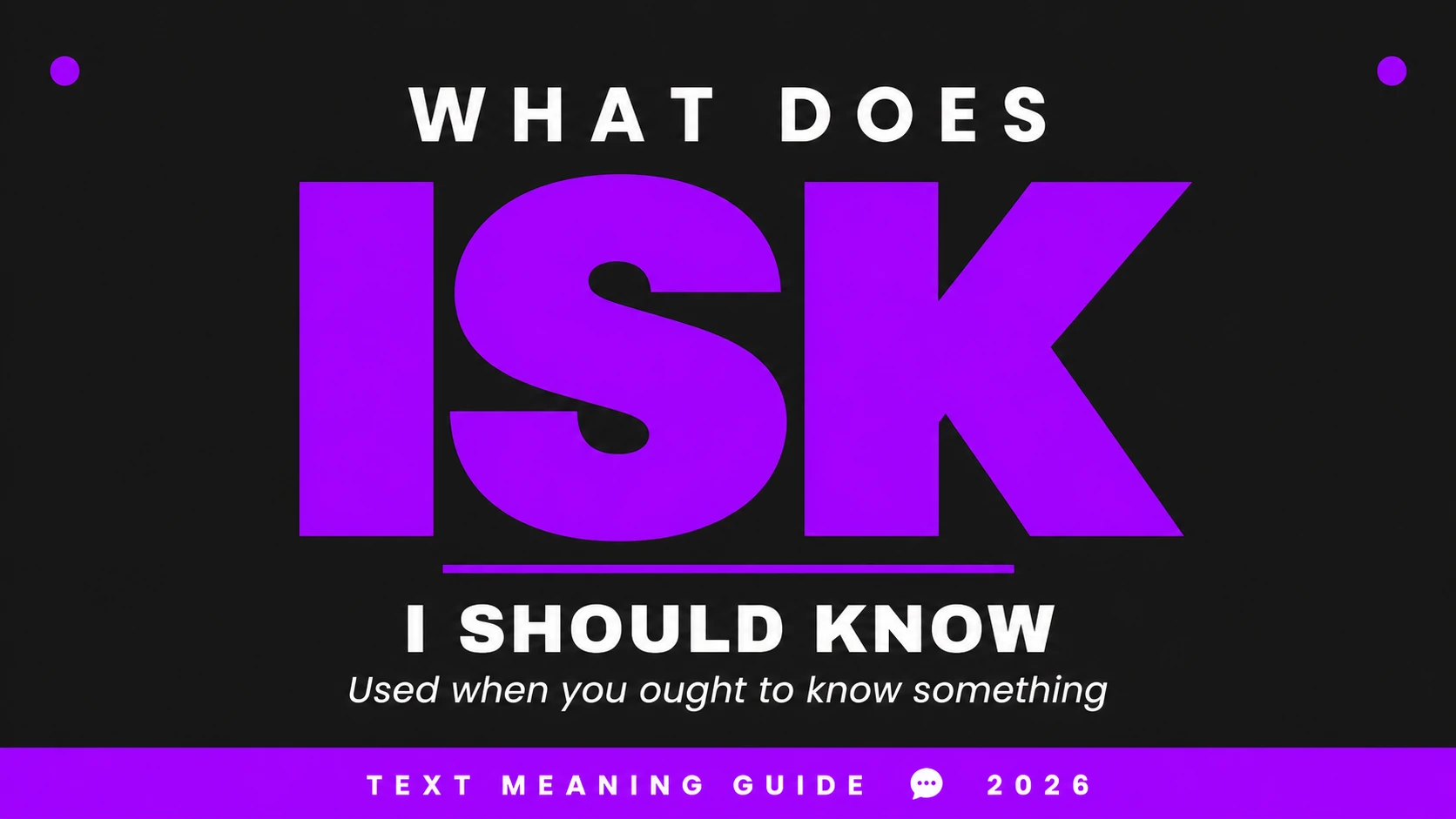 What Does Isk Mean In Text