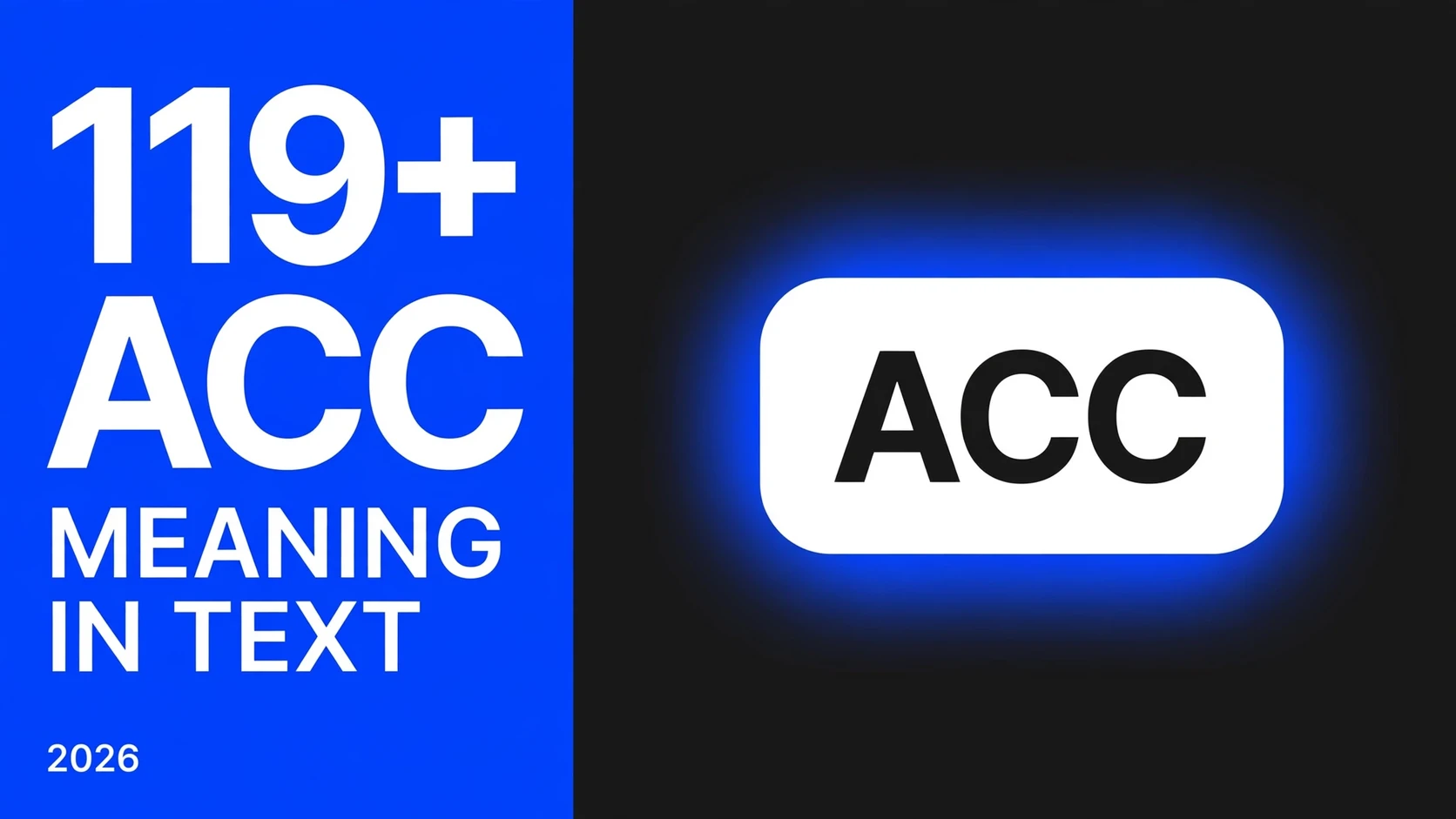What Does Acc Mean In Text