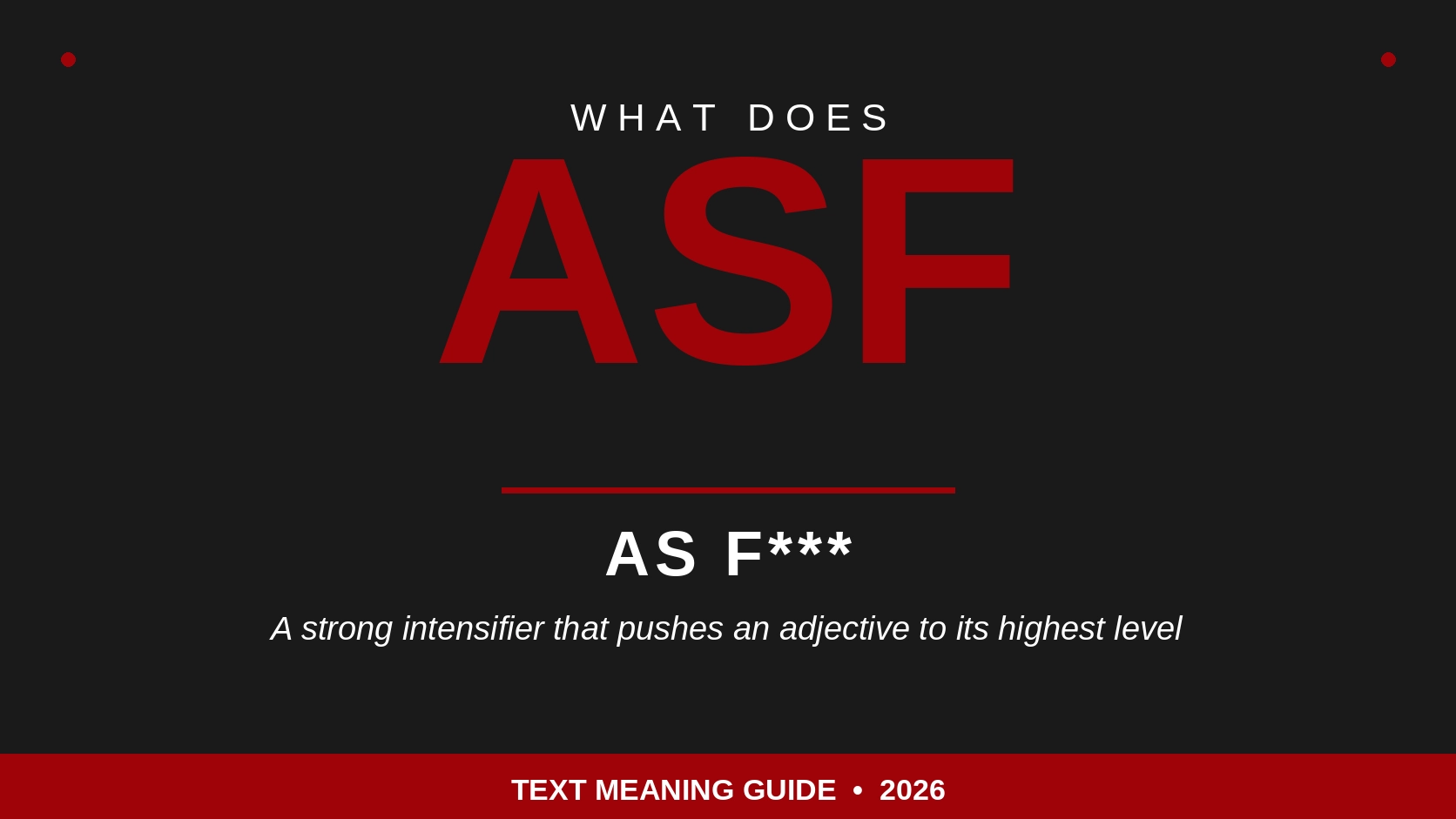 What Does Asf Mean In Text