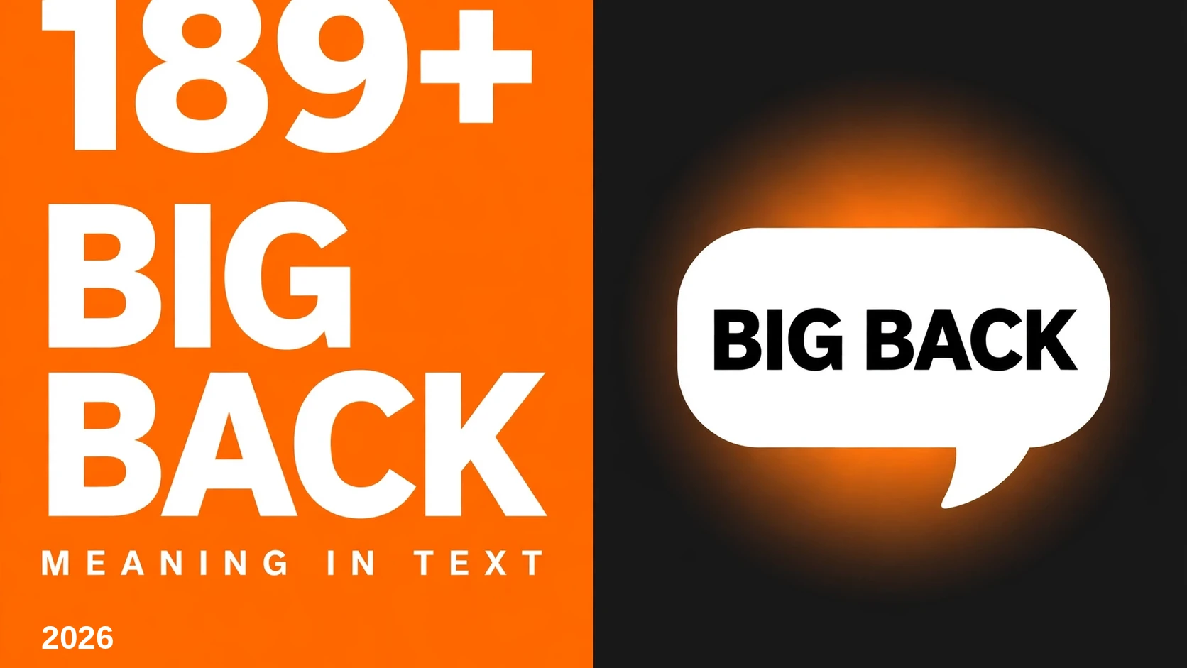 What Does Big Back Mean In Text