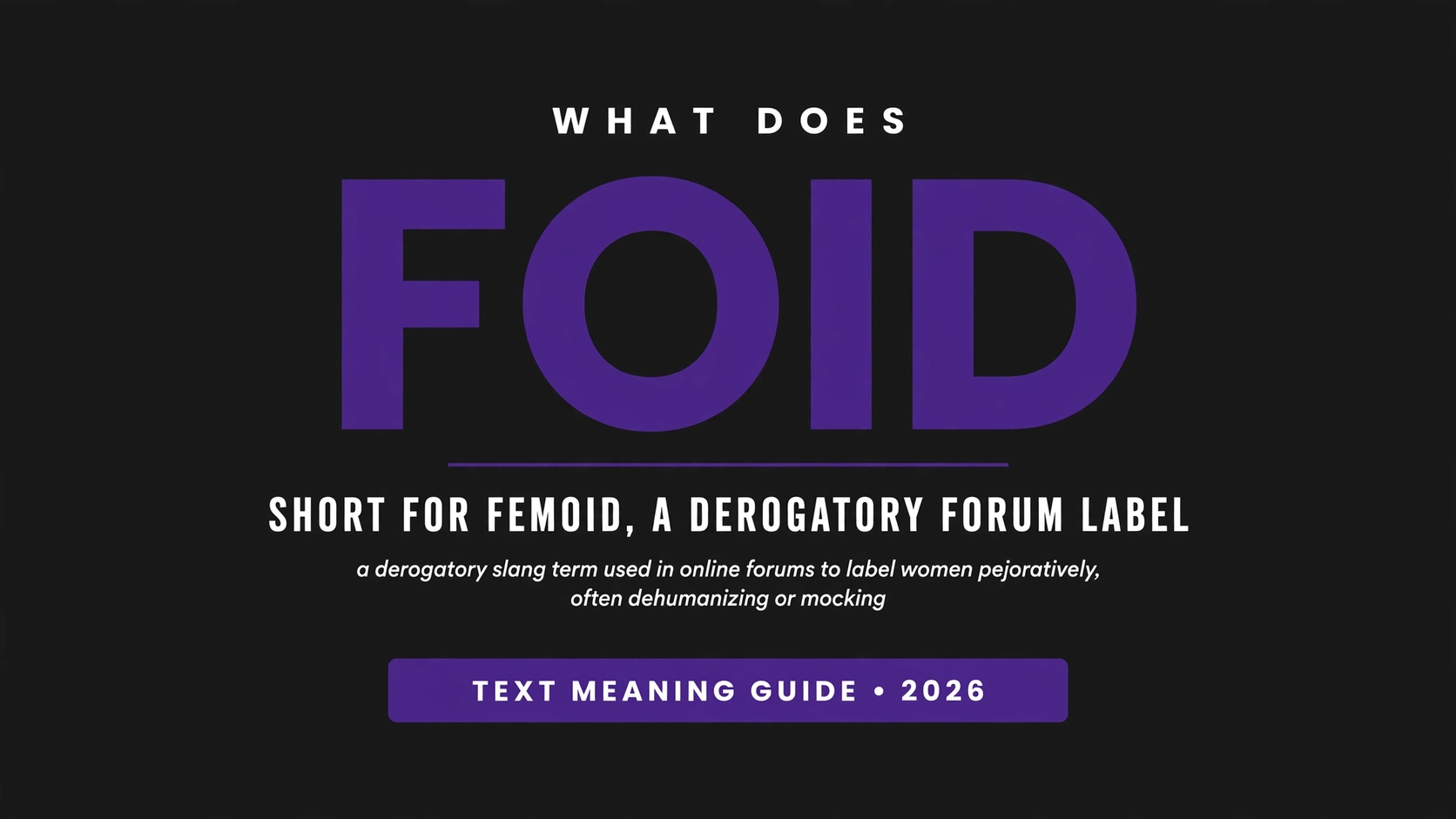 What Does Foid Mean In Text What Does Foid Mean In Text