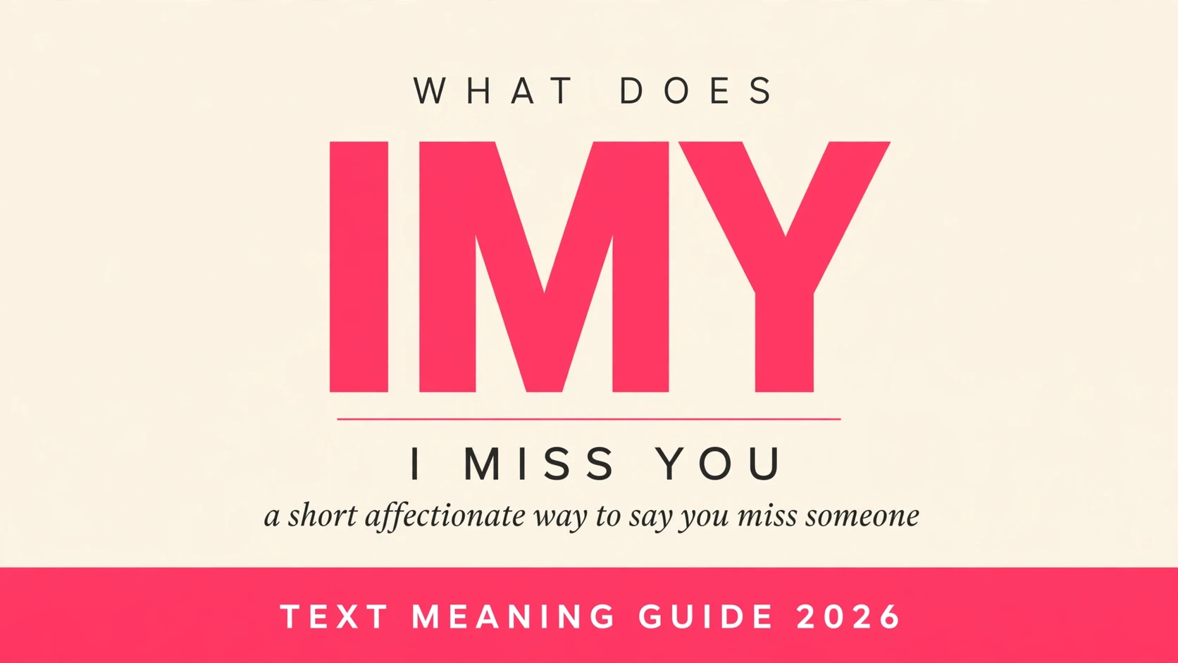 What Does Imy Mean In Text
