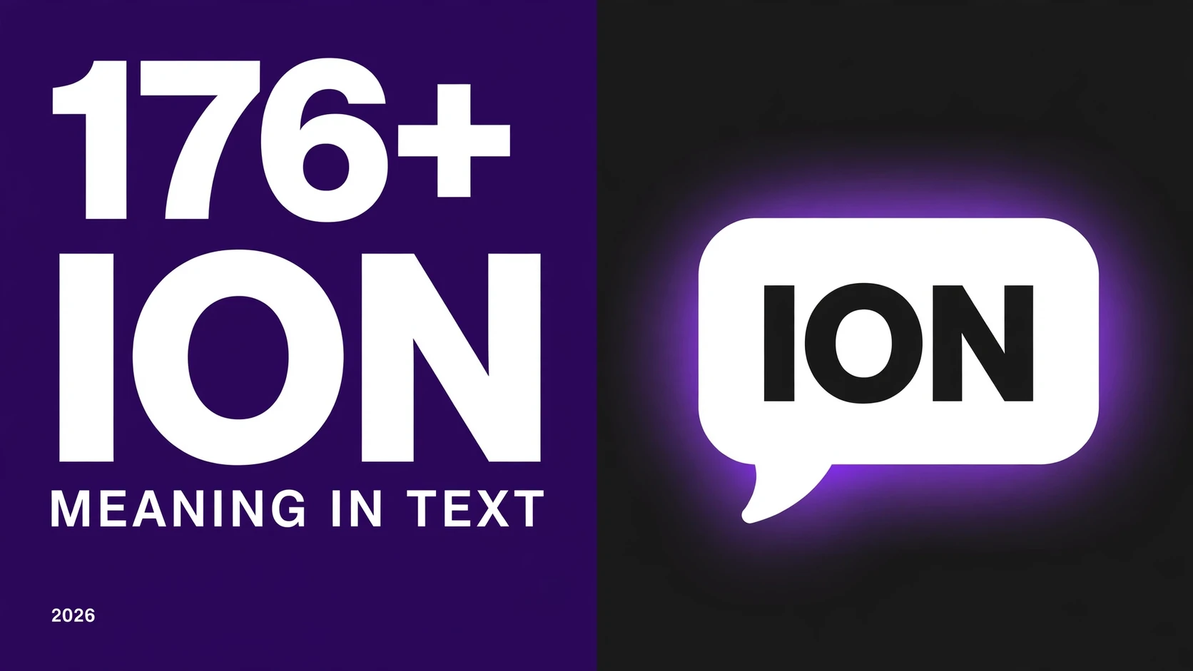 What Does Ion Mean In Text