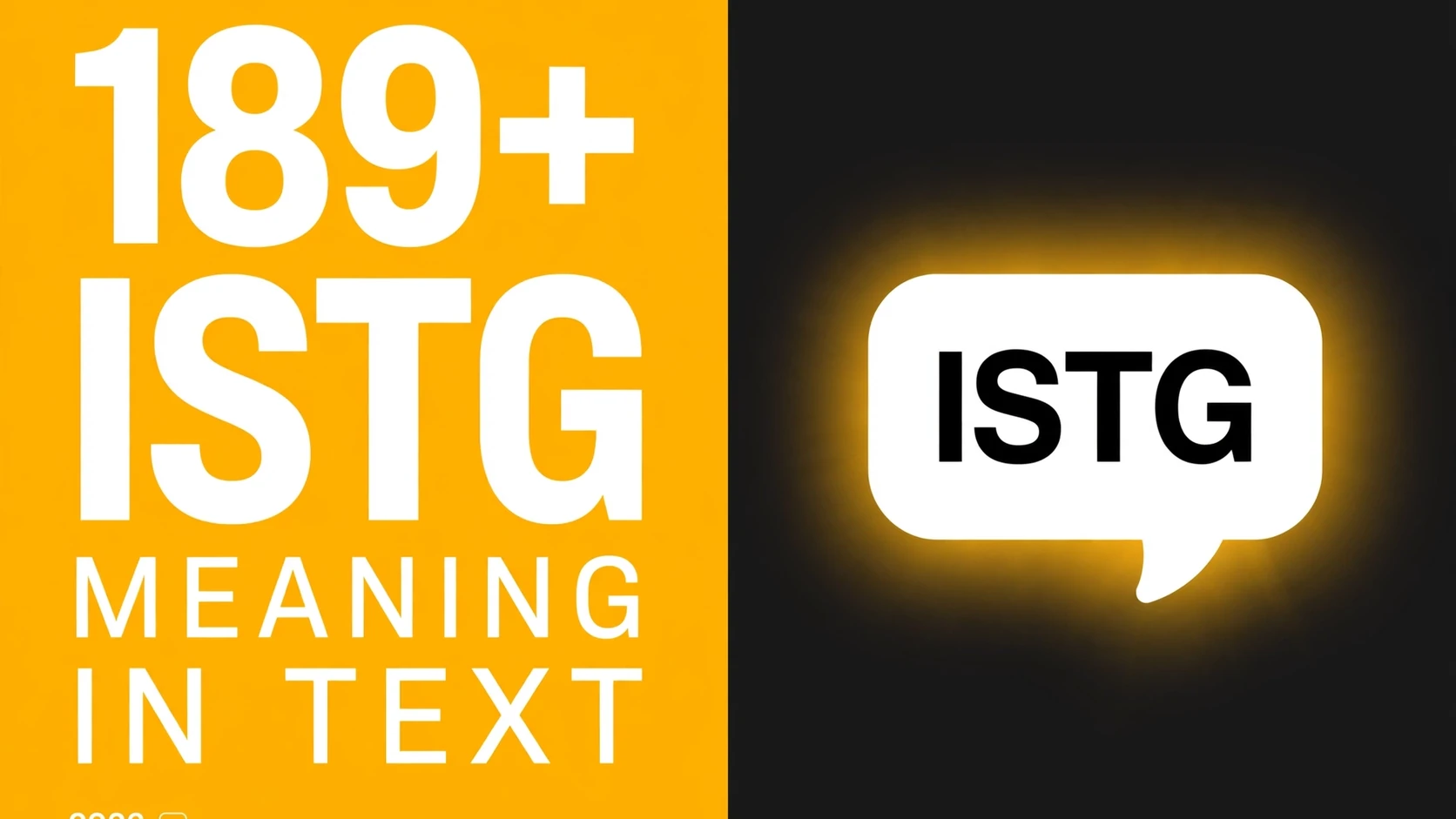 What Does Istg Mean In Text